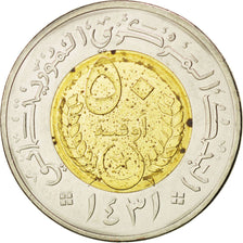 MAURITANIA, 50 Ouguiya, 2010, KM #9, MS(63), Bi-Metallic, 8.27
