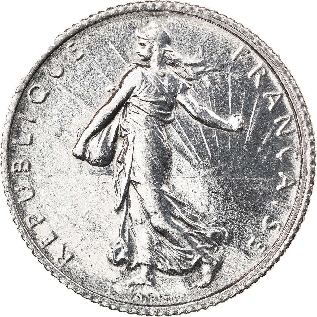 Coin, France, Semeuse, Franc, 1918, Paris, AU(55-58), Silver, KM:844.1