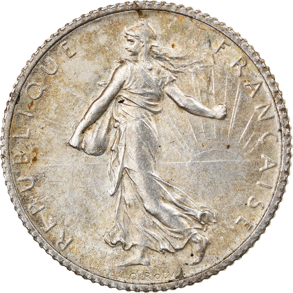 Coin, France, Semeuse, Franc, 1920, Paris, AU(55-58), Silver, KM:844.1