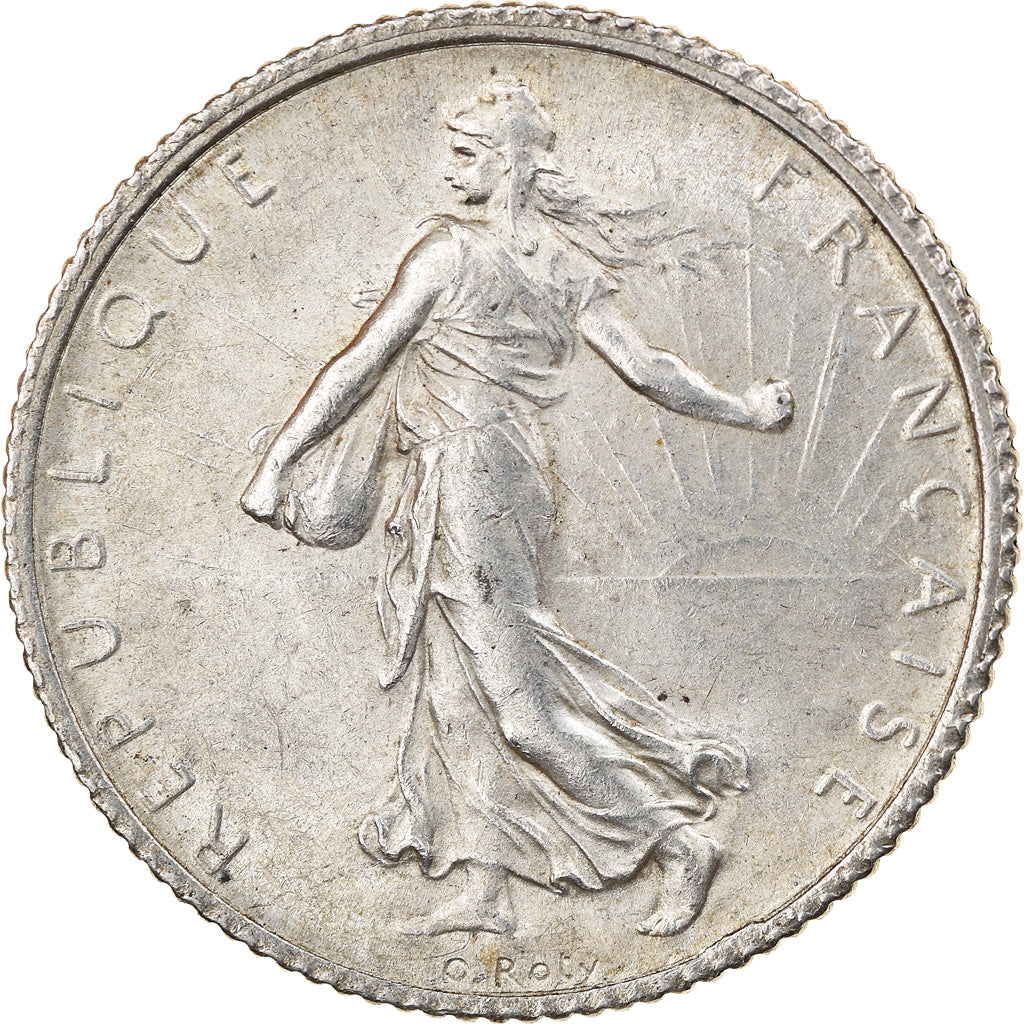Coin, France, Semeuse, Franc, 1920, Paris, AU(55-58), Silver, KM:844.1
