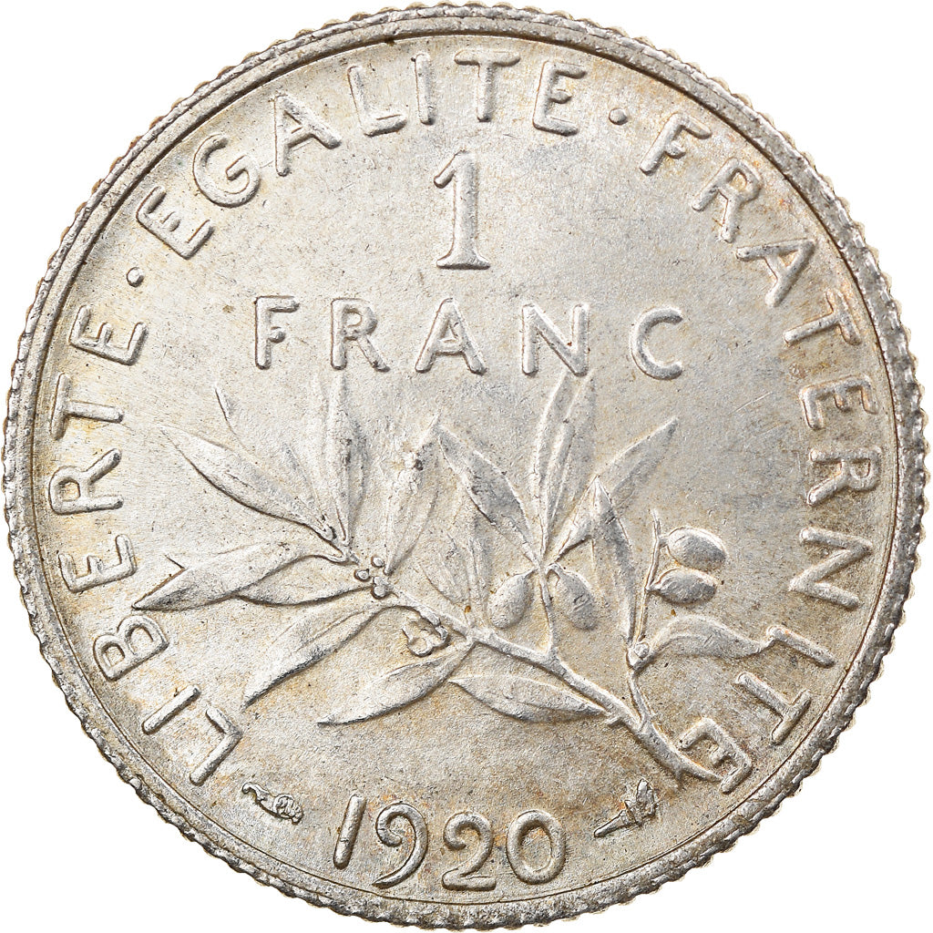 Monnaie, France, Semeuse, Franc, 1920, Paris, SUP, Argent, Gadoury:467, KM:844.1