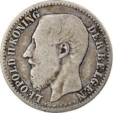 Coin, Belgium, Leopold II, Franc, 1887, F(12-15), Silver, KM:29.1