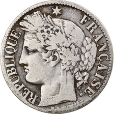 Monnaie, France, Cérès, Franc, 1871, Bordeaux, TB, Argent, Gadoury:465