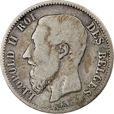 Coin, Belgium, Leopold II, 50 Centimes, 1899, VF(30-35), Silver, KM:26