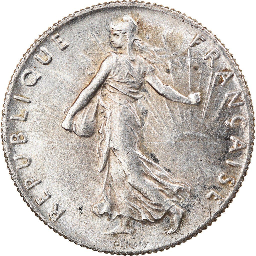 Coin, France, Semeuse, 50 Centimes, 1915, Paris, AU(55-58), Silver, KM:854