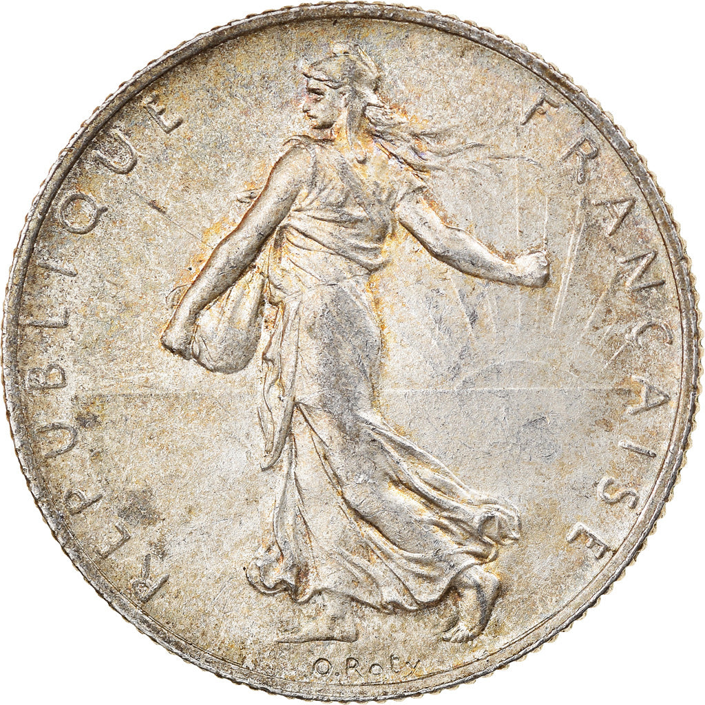 Moeda, França, Semeuse, 2 Francs, 1916, Paris, EF(40-45), Prata, KM:845.1