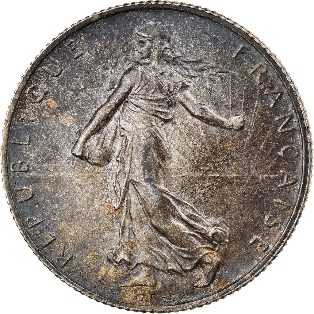 Moneta, Francja, Semeuse, 2 Francs, 1916, Paris, EF(40-45), Srebro, KM:845.1