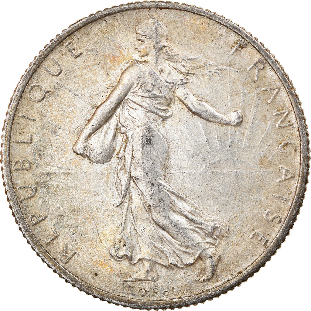 Moneta, Francia, Semeuse, 2 Francs, 1916, Paris, BB, Argento, KM:845.1