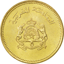 MOROCCO, 10 Santimat, 1987, KM #84, MS(63), Aluminum-Bronze, 20, 3.00