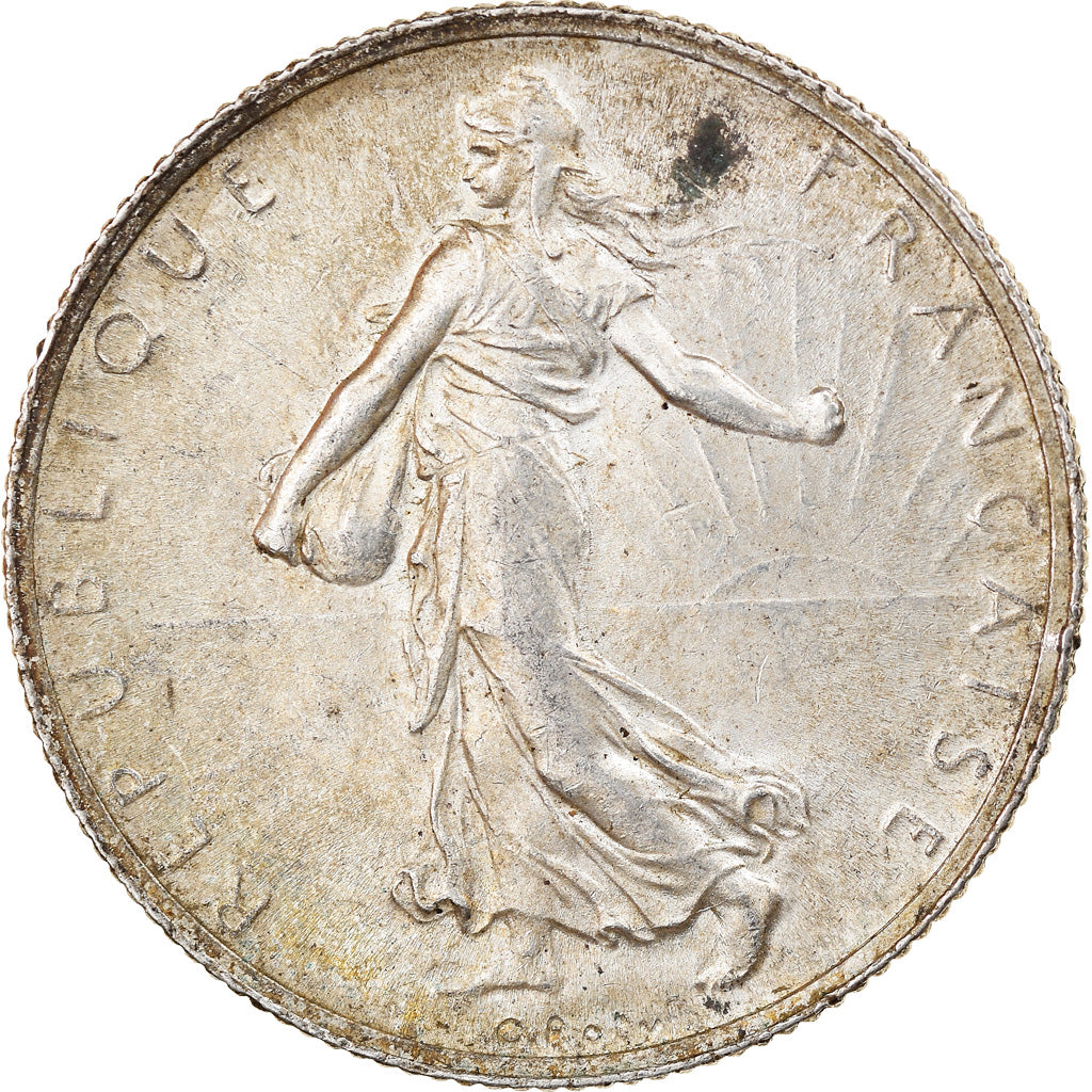 Moeda, França, Semeuse, 2 Francs, 1916, Paris, EF(40-45), Prata, KM:845.1