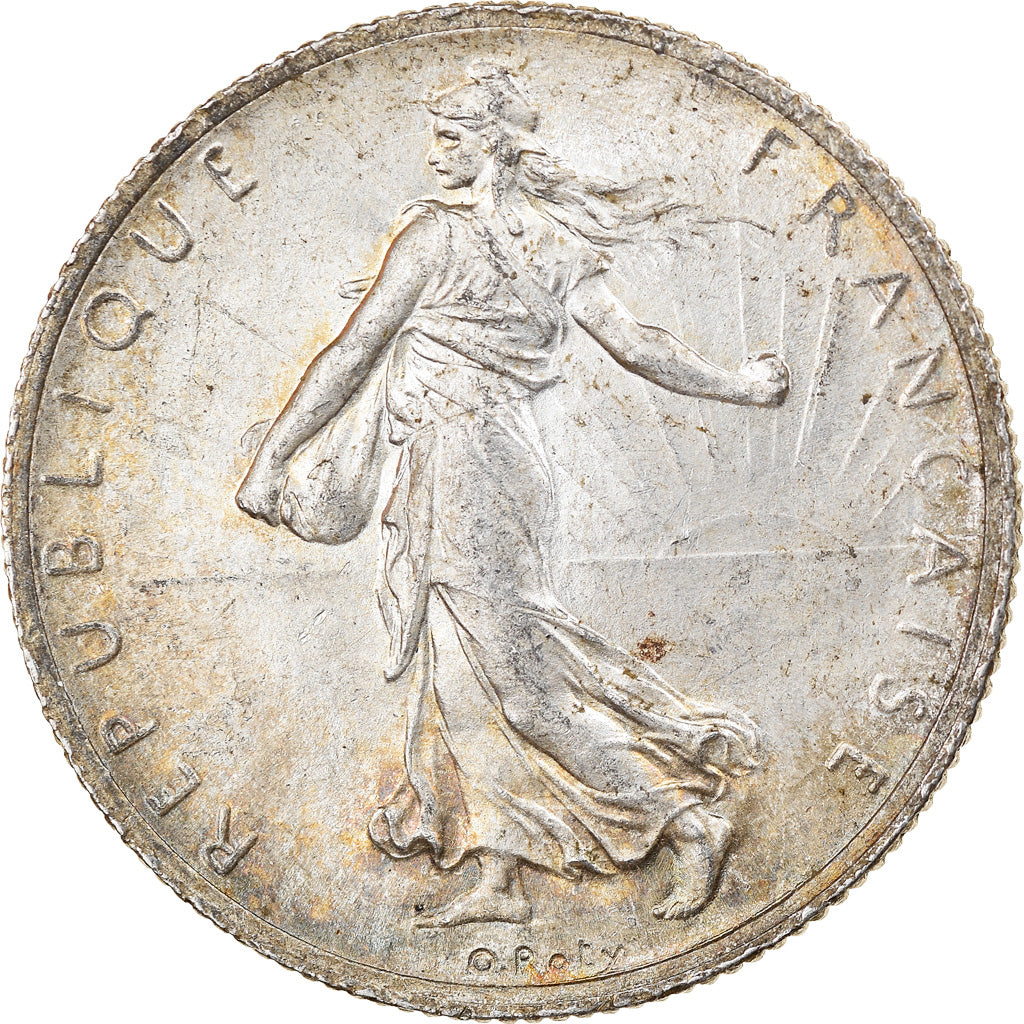 Moeda, França, Semeuse, 2 Francs, 1916, Paris, EF(40-45), Prata, KM:845.1