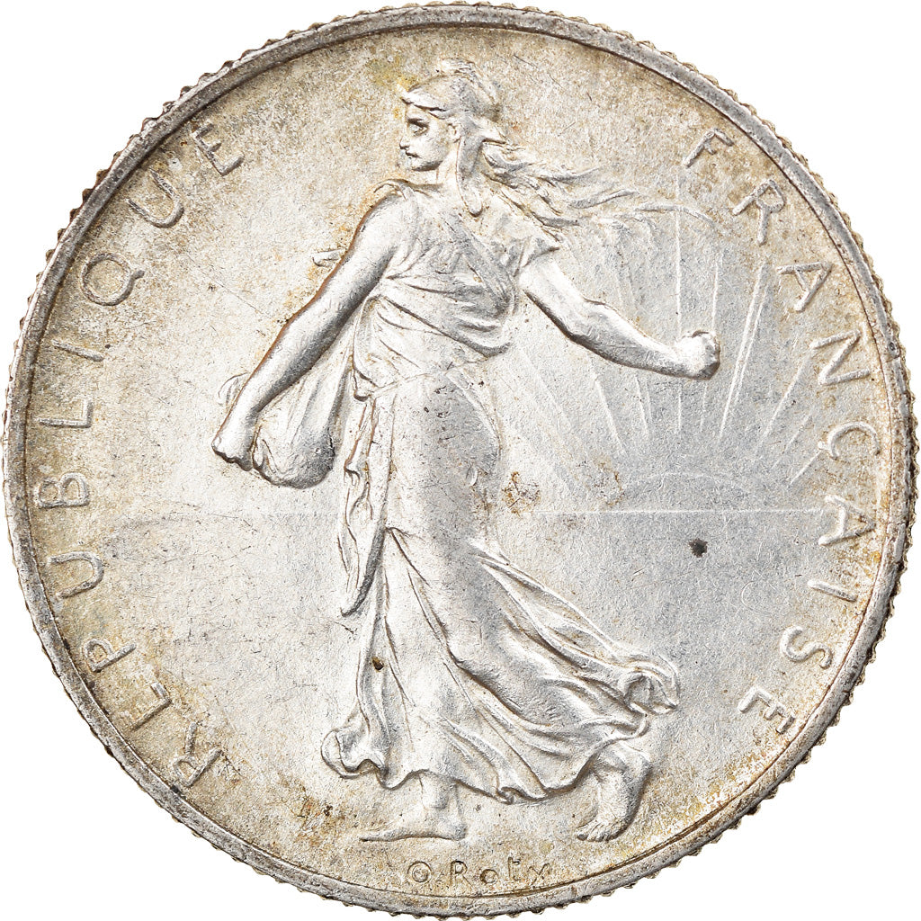 Coin, France, Semeuse, 2 Francs, 1916, Paris, AU(50-53), Silver, KM:845.1