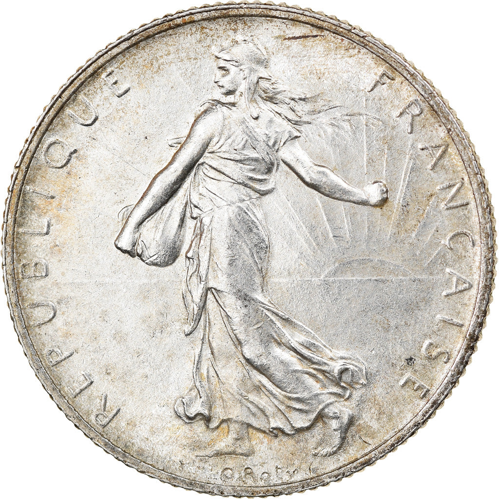 Coin, France, Semeuse, 2 Francs, 1916, Paris, AU(55-58), Silver, KM:845.1