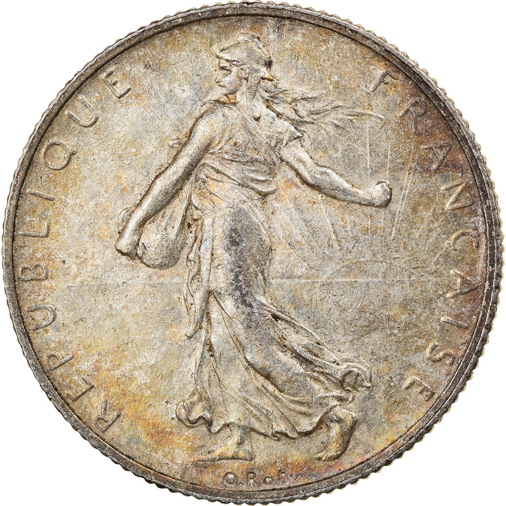 Moeda, França, Semeuse, 2 Francs, 1915, Paris, EF(40-45), Prata, KM:845.1