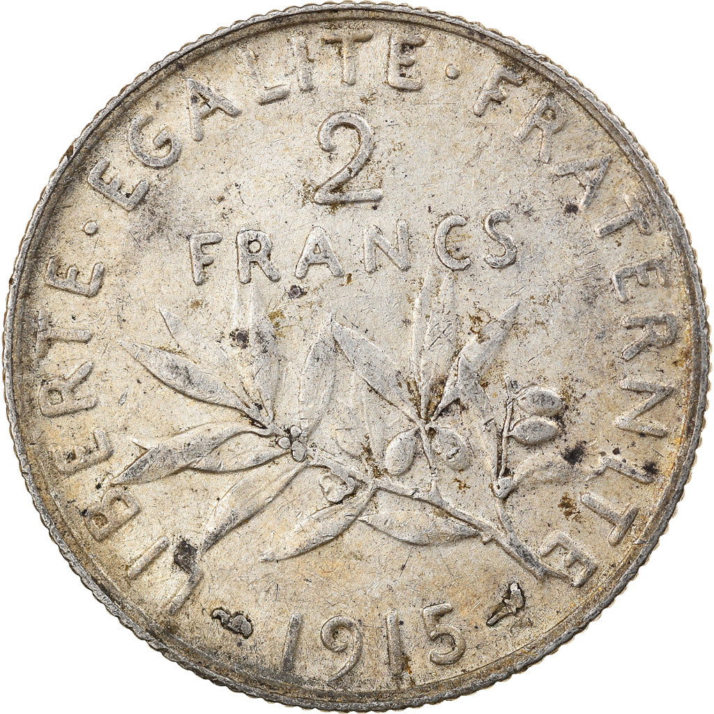 Monnaie, France, Semeuse, 2 Francs, 1915, Paris, TTB, Argent, Gadoury:532