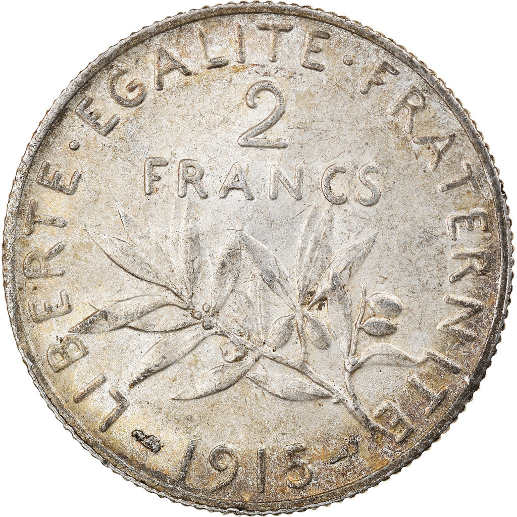Monnaie, France, Semeuse, 2 Francs, 1915, Paris, TTB, Argent, Gadoury:532