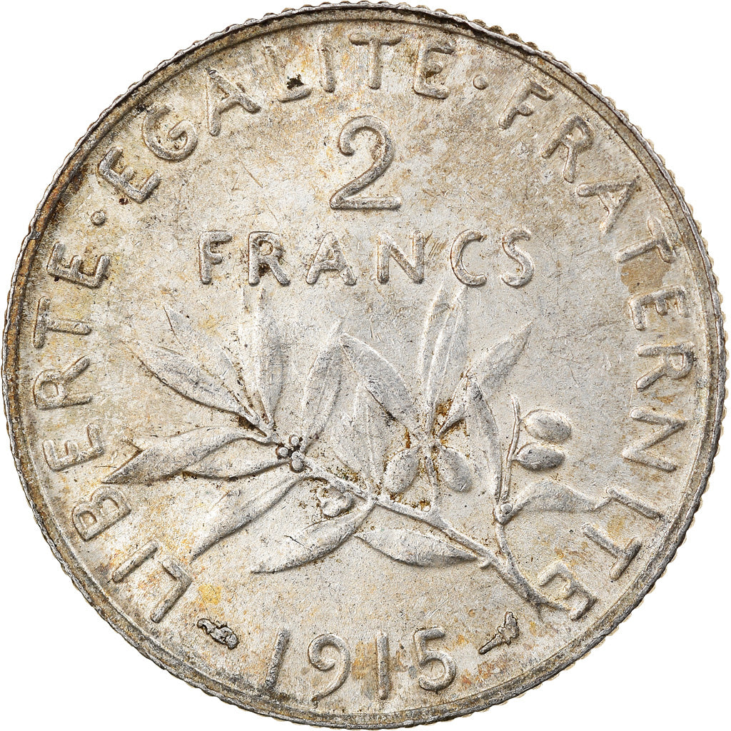 Monnaie, France, Semeuse, 2 Francs, 1915, Paris, TTB, Argent, Gadoury:532