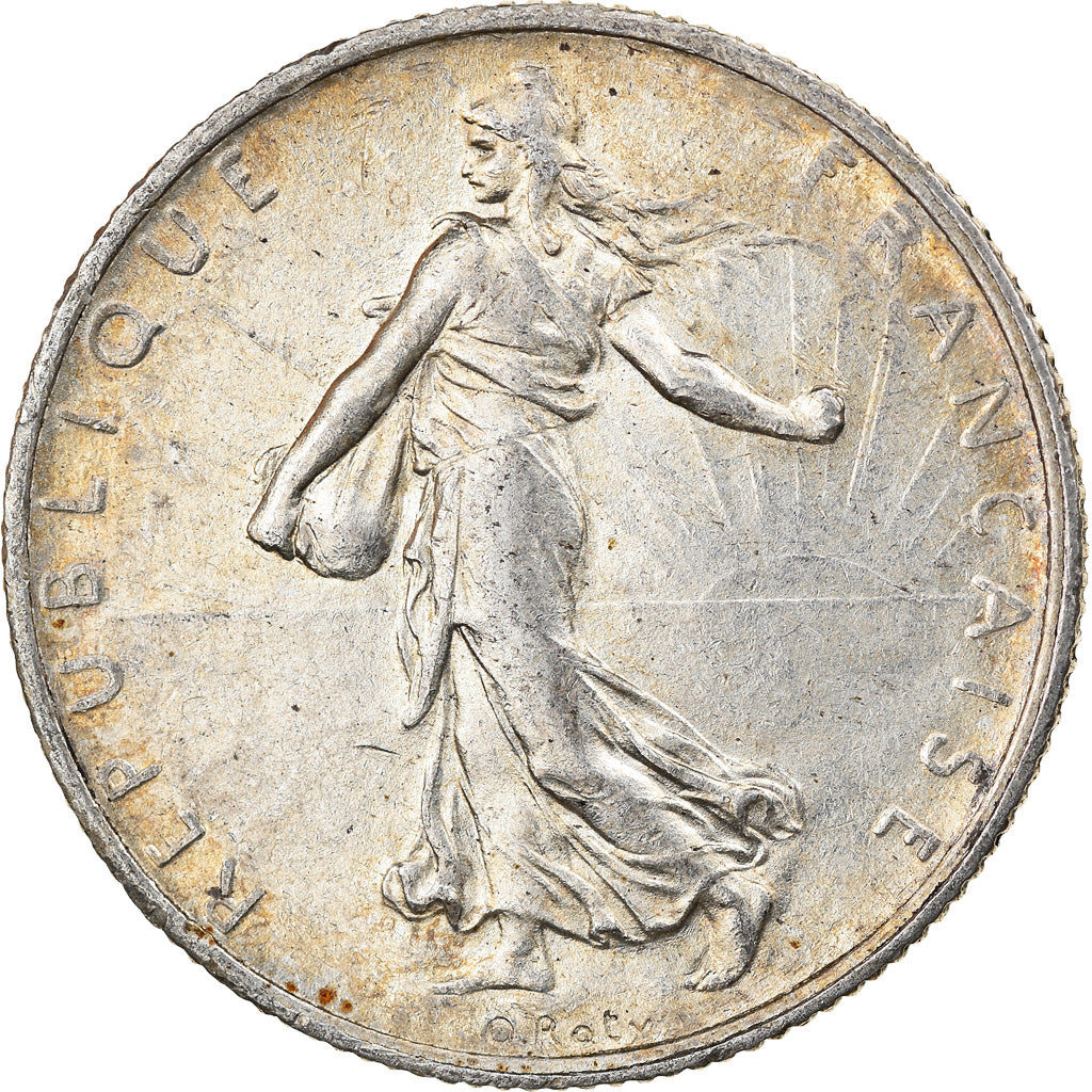 Coin, France, Semeuse, 2 Francs, 1915, Paris, AU(50-53), Silver, KM:845.1