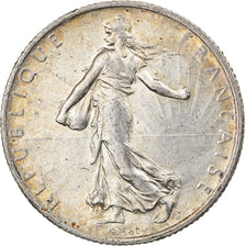 Coin, France, Semeuse, 2 Francs, 1915, Paris, AU(50-53), Silver, KM:845.1