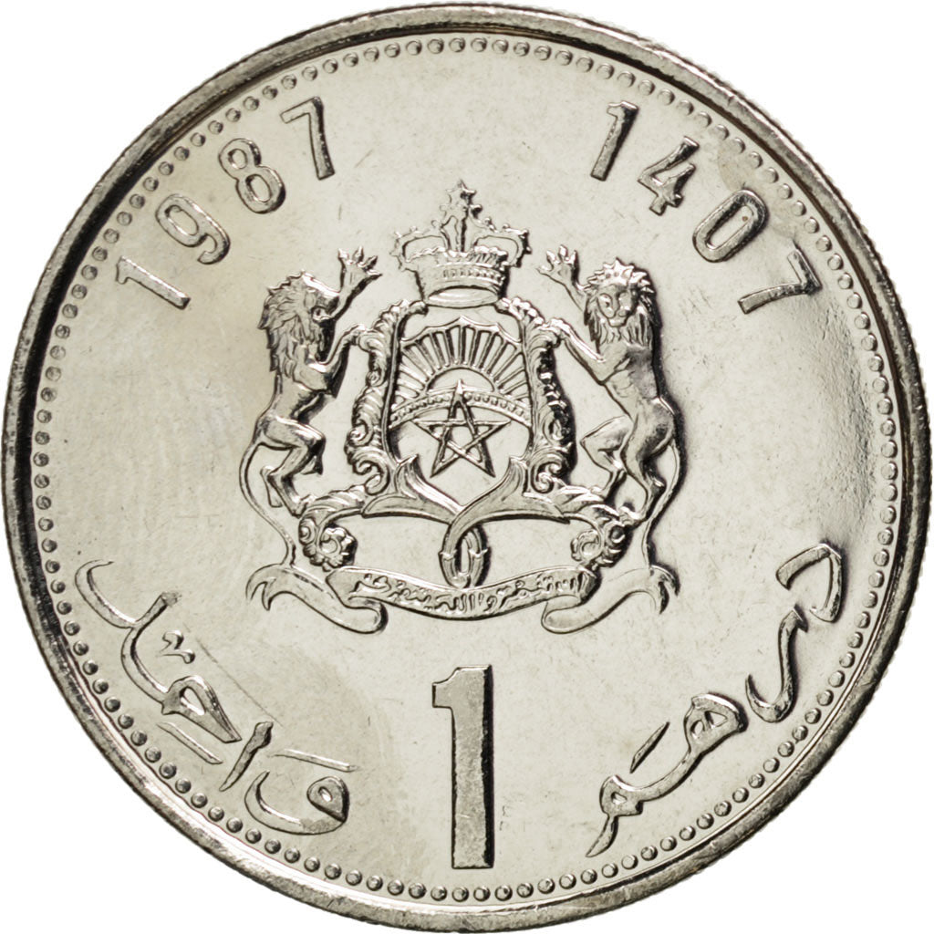 Maroc, 1 Dirham 1987, KM Y88