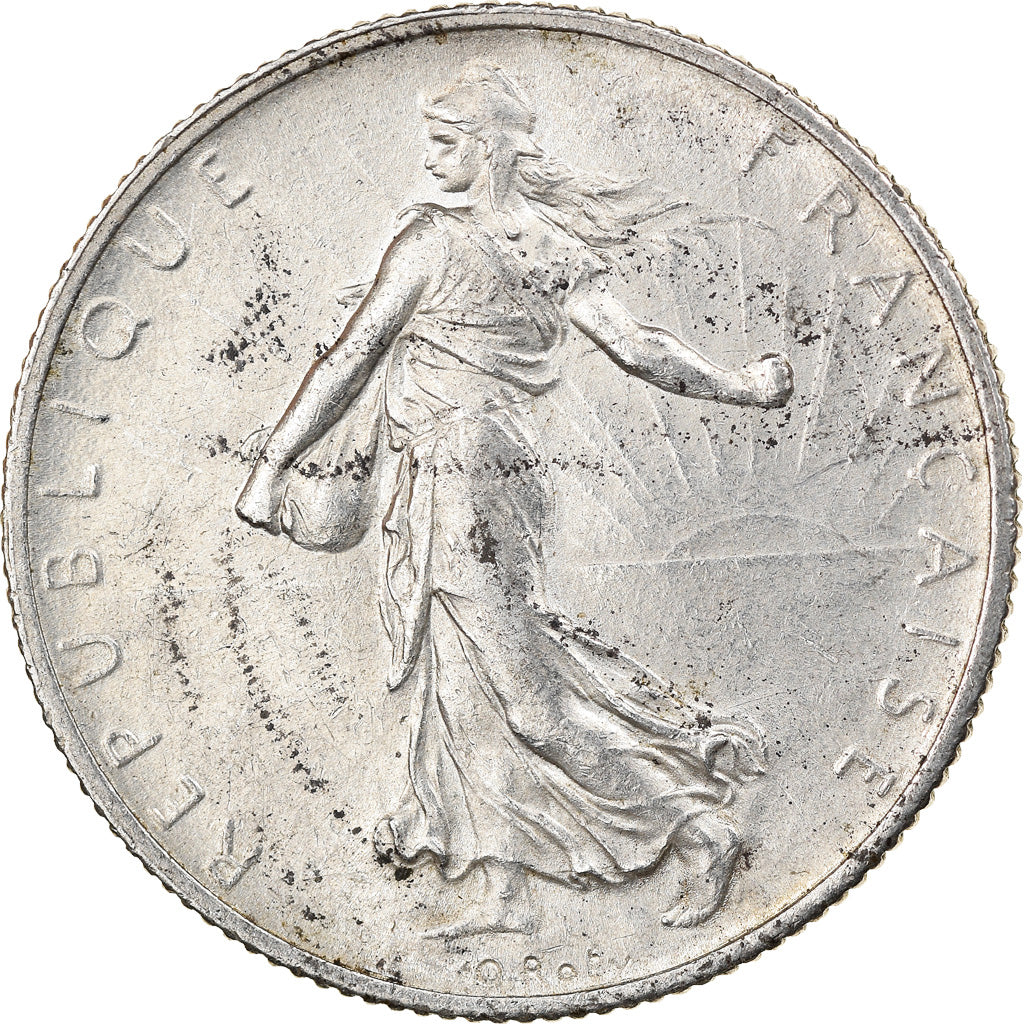 Coin, France, Semeuse, 2 Francs, 1915, Paris, AU(50-53), Silver, KM:845.1