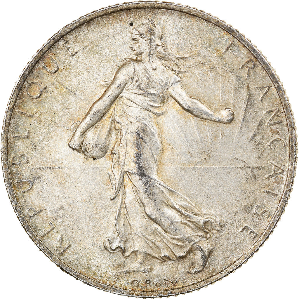Coin, France, Semeuse, 2 Francs, 1915, Paris, AU(50-53), Silver, KM:845.1