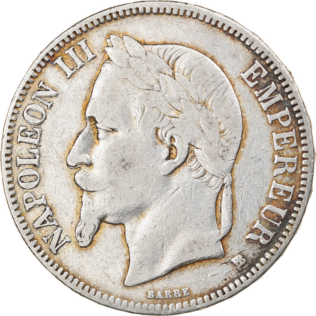 Coin, France, Napoleon III, 5 Francs, 1869, Strasbourg, VF(30-35), Silver
