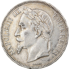 Coin, France, Napoleon III, 5 Francs, 1869, Strasbourg, EF(40-45), Silver