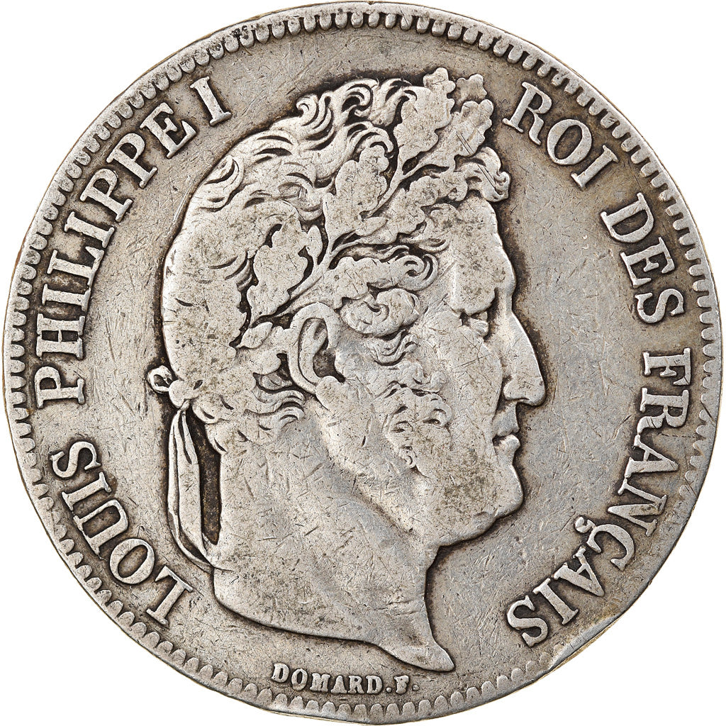 Coin, France, Louis-Philippe, 5 Francs, 1839, Lille, VF(30-35), Silver