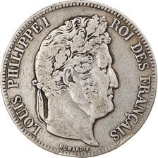 Coin, France, Louis-Philippe, 5 Francs, 1839, Lille, VF(30-35), Silver