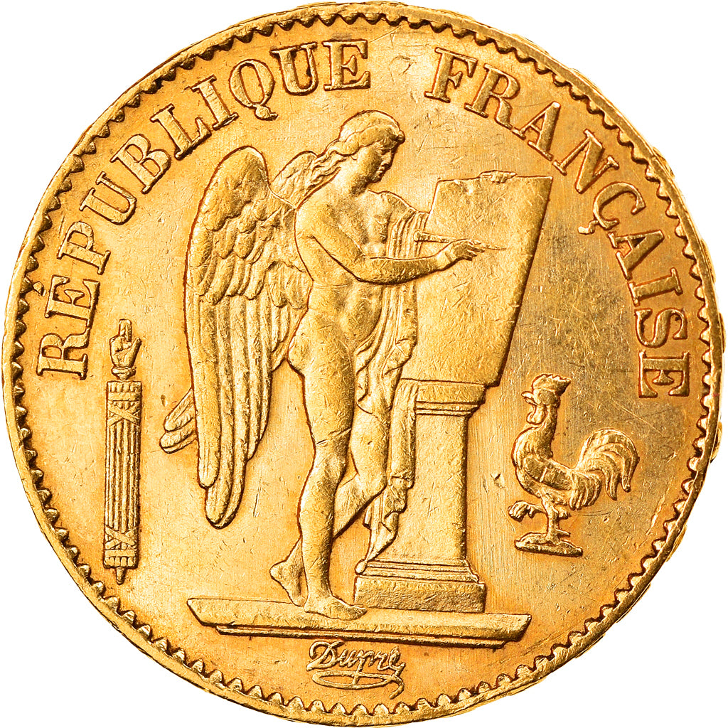 Moneta, Francia, Génie, 20 Francs, 1874, Paris, BB+, Oro, KM:825, Gadoury:1063