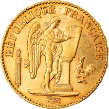Moneta, Francia, Génie, 20 Francs, 1874, Paris, BB+, Oro, KM:825, Gadoury:1063