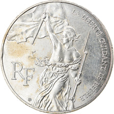 Moeda, França, Liberté guidant le peuple, 100 Francs, 1993, AU(50-53), Prata