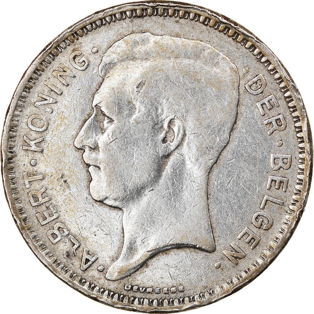 Monnaie, Belgique, Albert I, 20 Francs, 20 Frank, 1934, TB+, Argent, KM:104.1