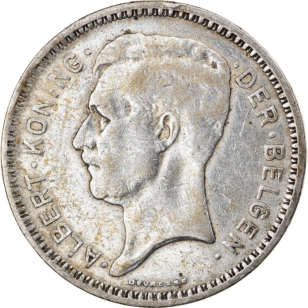 Coin, Belgium, Albert I, 20 Francs, 20 Frank, 1934, EF(40-45), Silver, KM:104.1
