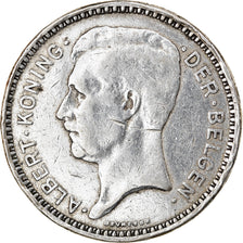 Münze, Belgien, Albert I, 20 Francs, 20 Frank, 1934, S+, Silber, KM:104.1