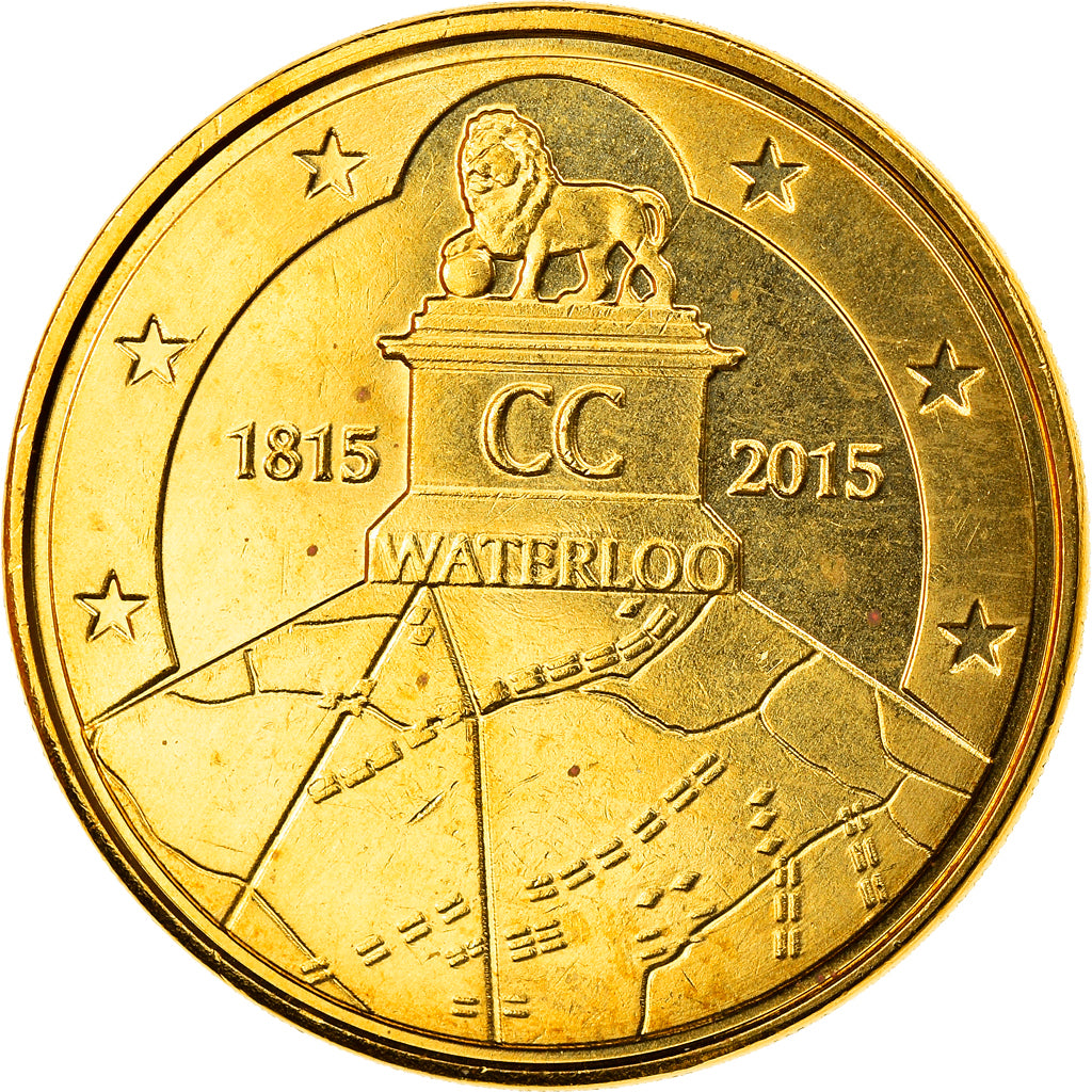 Belgium, 2-1/2 Euro, LA BATAILLE DE WATERLOO, 2015, MS(60-62), Brass