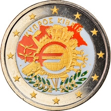 Cyprus, 2 Euro, 10 ans de l'Euro, (2012), MS(60-62), Bi-Metallic, KM:97