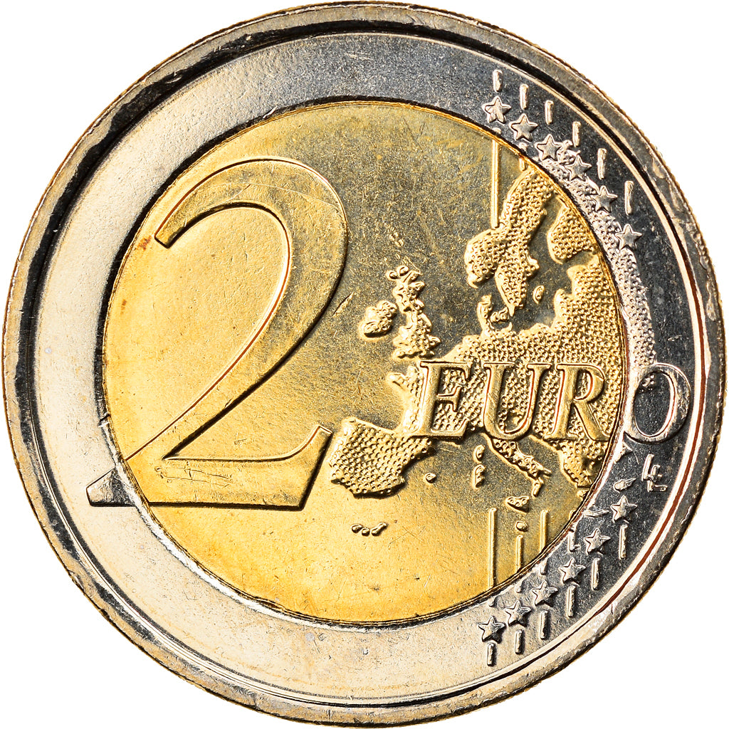 Belgium, 2 Euro, 10 ans de l'Euro, 2012, MS(60-62), Bi-Metallic, KM:315