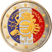 France, 2 Euro, 10 ans de l'Euro, 2012, MS(60-62), Bi-Metallic, KM:1846