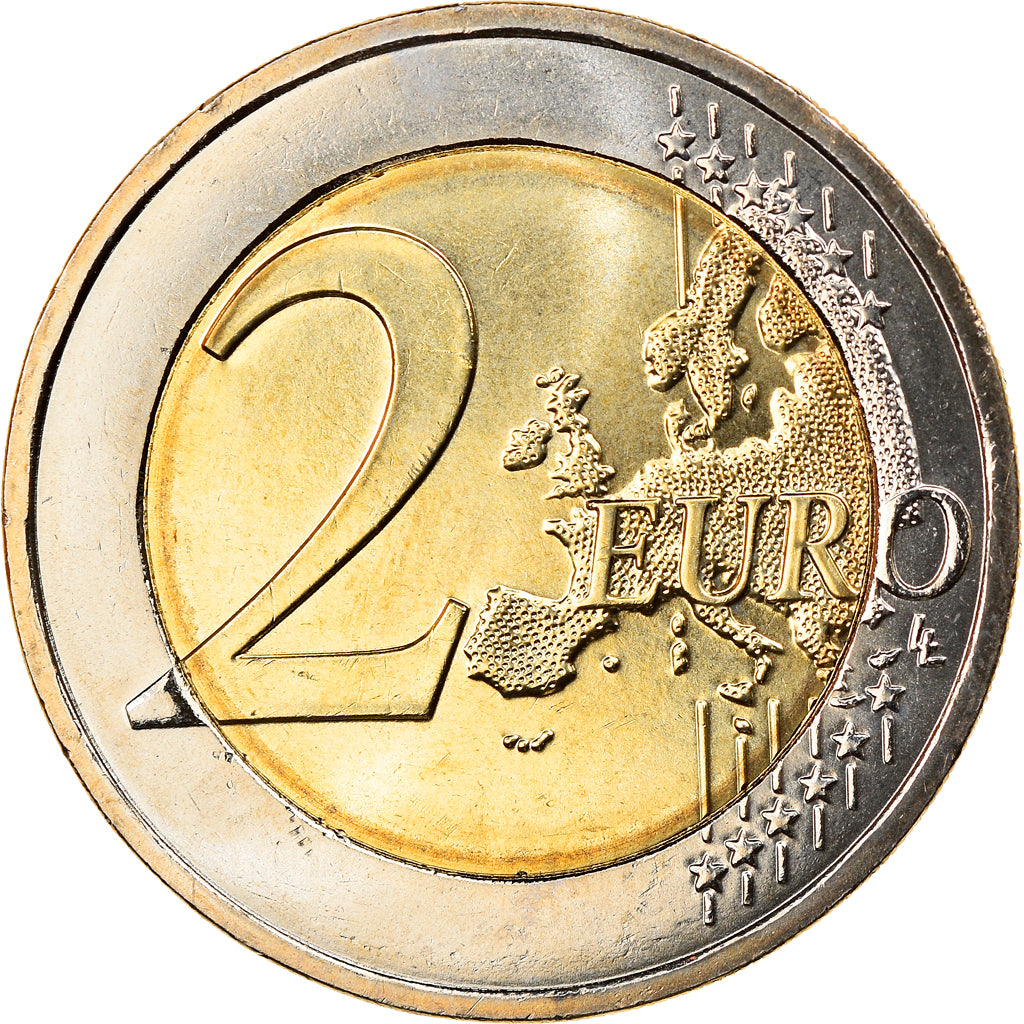 France, 2 Euro, 10 ans de l'Euro, 2012, MS(60-62), Bi-Metallic, KM:1846