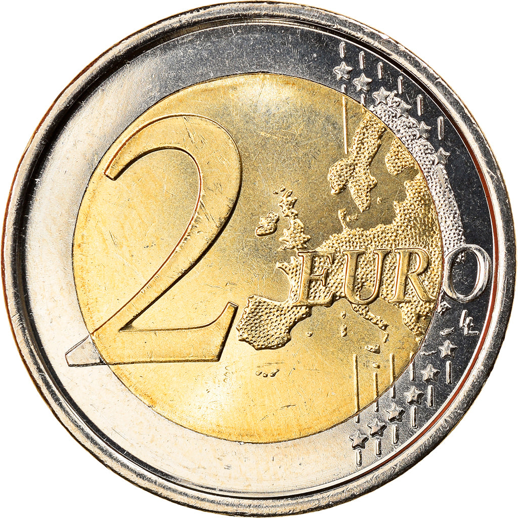 Spain, 2 Euro, 10 ans de l'Euro, 2012, MS(60-62), Bi-Metallic, KM:1252