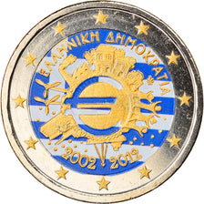 Greece, 2 Euro, 10 ans de l'Euro, 2012, MS(60-62), Bi-Metallic, KM:245