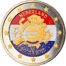 Netherlands, 2 Euro, 10 ans de l'Euro, 2012, MS(60-62), Bi-Metallic, KM:315