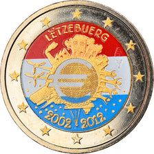 Luxembourg, 2 Euro, 10 ans de l'Euro, 2012, MS(60-62), Bi-Metallic, KM:119