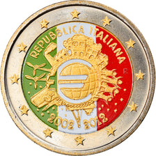 Italy, 2 Euro, 10 ans de l'Euro, 2012, Rome, MS(60-62), Bi-Metallic, KM:350