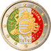 Italy, 2 Euro, 10 ans de l'Euro, 2012, Rome, MS(60-62), Bi-Metallic, KM:350
