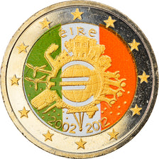 IRELAND REPUBLIC, 2 Euro, 10 ans de l'Euro, 2012, MS(60-62), Bi-Metallic, KM:71