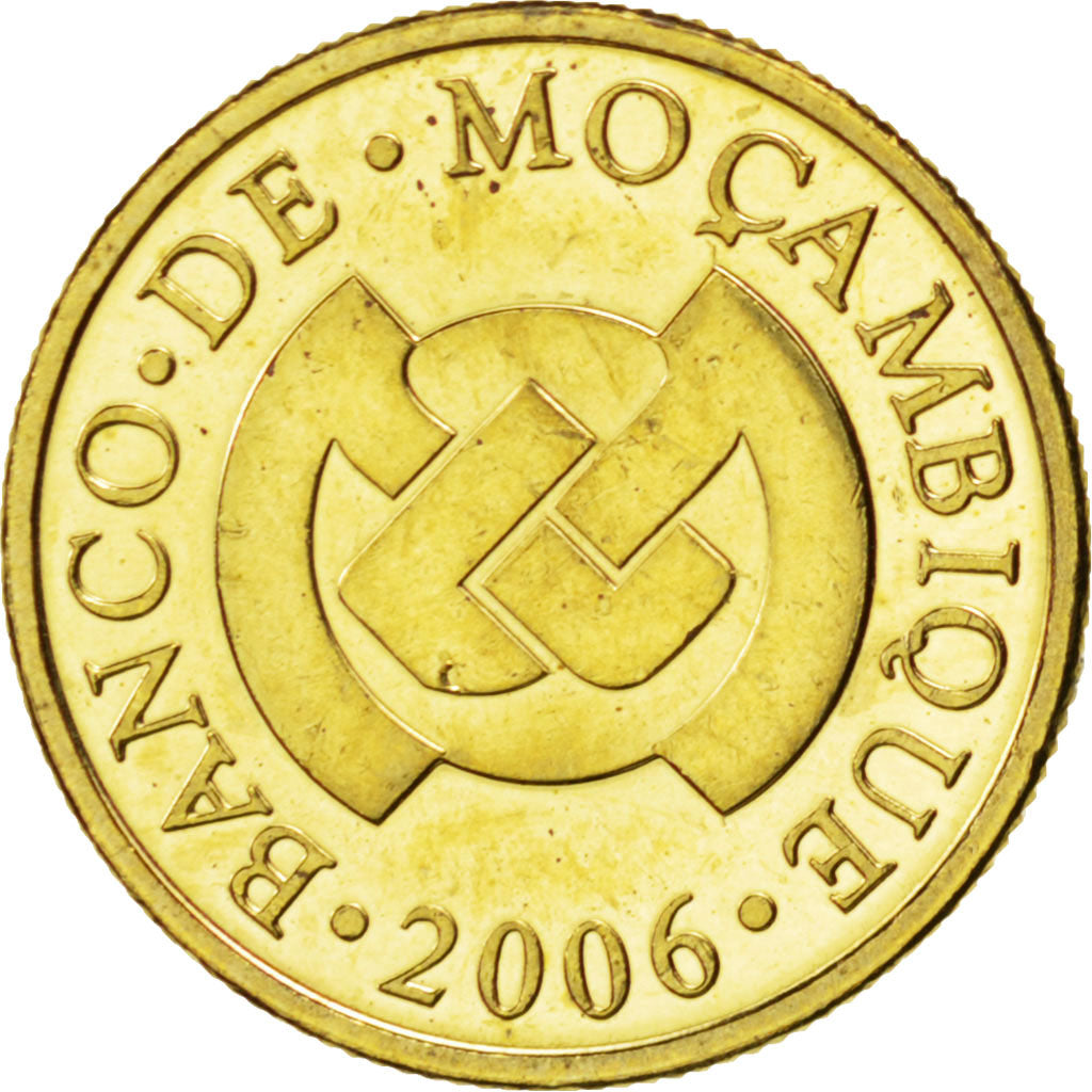 MOZAMBIQUE, 10 Centavos, 2006, KM #134, MS(63), Brass Plated Steel, 17, 3.07