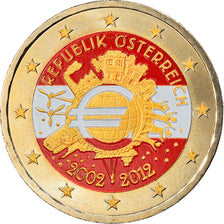 Austria, 2 Euro, 10 ans de l'Euro, 2012, MS(60-62), Bi-Metallic, KM:3205